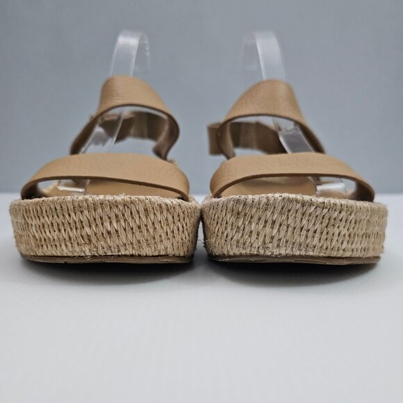Pedro Garcia Lacey Flatform Sandal Women EU 41 Tan Beige Leather Raffia Platform - Picture 6 of 16